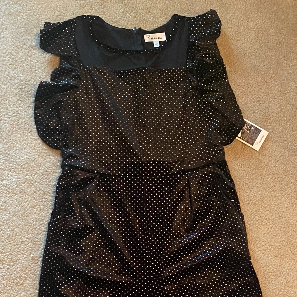 Nickie Lew Black Velvet Glitter Jumpsuit